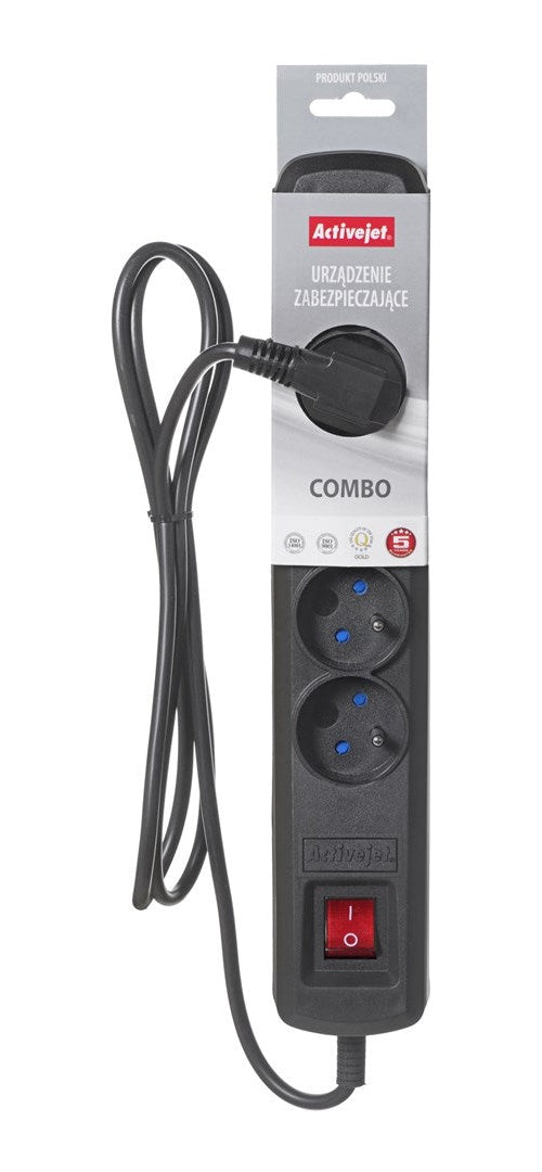 Activejet black power strip with cord ACJ COMBO 5G/5M/BEZP. AUTO/CZ - 5901443113379 - image 5