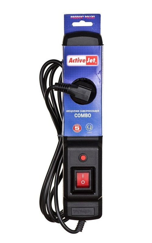 Activejet COMBO 3GN 5M black power strip with cord - 5901443115601 - image 3