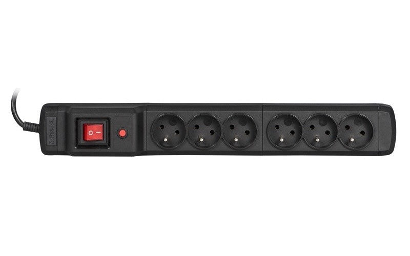 Activejet COMBO 6GN 3M black power strip with cord - 5901443115618 - image 2