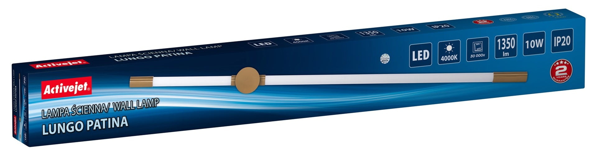 Activejet LED wall lamp AJE-LUNGO Patina - 5901443391210 - image 1