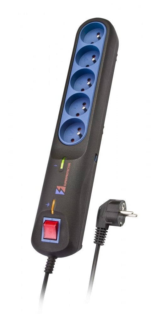 LESTAR 1966002822 Black  Grey 5 AC outlet(s) 2.5 m afbeelding 1