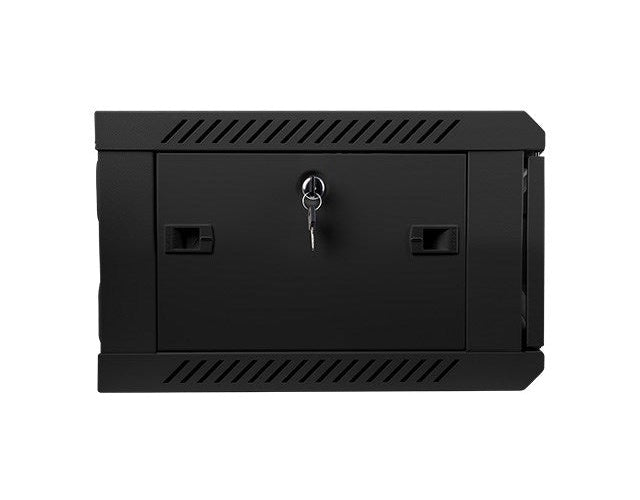 Lanberg 19'' wall-mounted installation cabinet 4U 600x450mm black (glass door) afbeelding 3