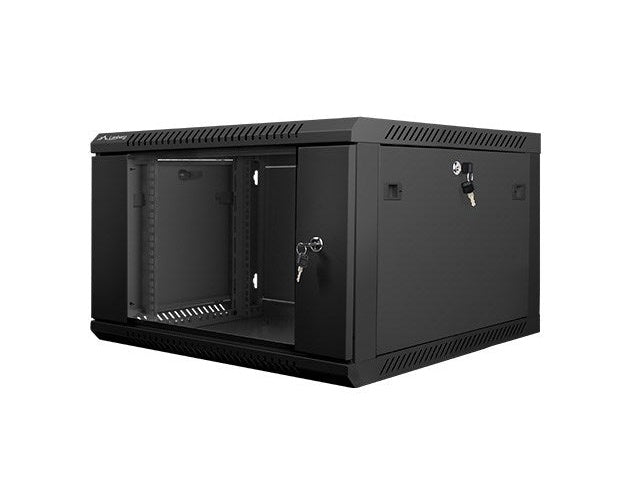 Lanberg Rack Wandschrank 48,30cm (19") 6U/600X600 Glastür black (WF01-6606-10B) afbeelding 2