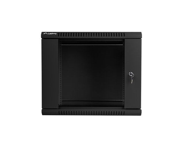 Lanberg Rack Wandschrank 48,30cm (19") 9U/600X450 Glastür schwarz (WF01-6409-10B) afbeelding 2