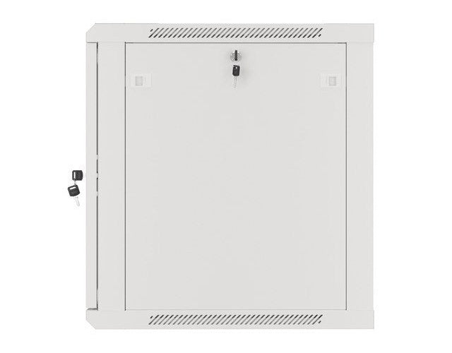 Lanberg wall-mounted installation rack cabinet 19'' 12U 600x600mm gray (glass door) afbeelding 5