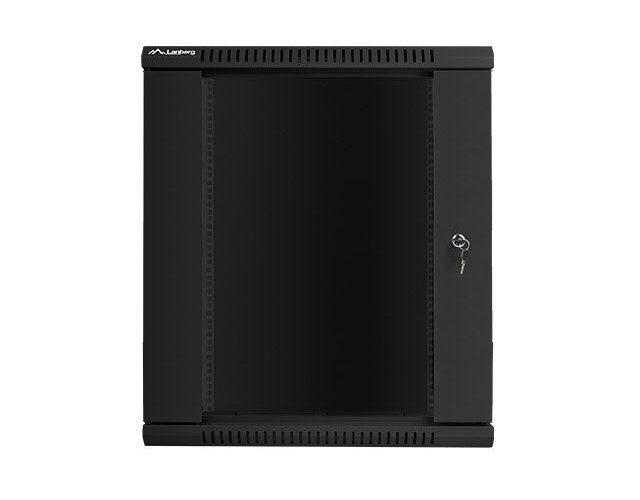 Lanberg wall-mounted installation rack cabinet 19'' 15U 600x600mm black (glass door) afbeelding 2