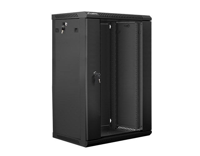Lanberg WF01-6418-10B rack cabinet 18U Wall mounted rack Black afbeelding 3