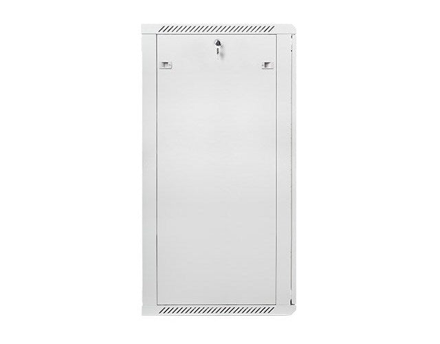 Lanberg wall-mounted installation rack cabinet 19'' 27U 600x600mm gray (glass door) afbeelding 4