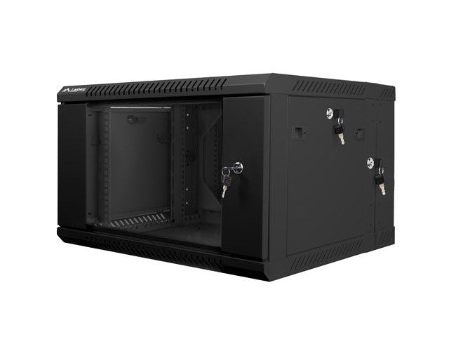 Lanberg WF02-6606-10B rack cabinet 6U Wall mounted rack Black afbeelding 2
