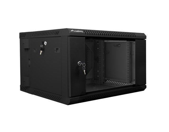 Lanberg WF02-6606-10B rack cabinet 6U Wall mounted rack Black afbeelding 3