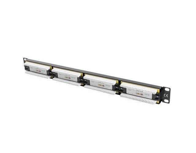 Lanberg patch panel 24 port 1U Cat.5e UTP Black PPU5-1024-B afbeelding 1