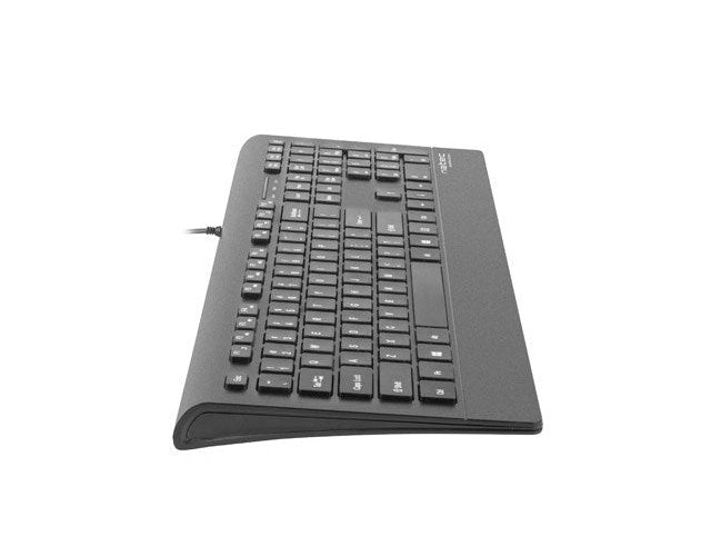 Natec Multimedia Keyboard BARRACUDA slim USB  US layout  black - 5901969407099 - image 2