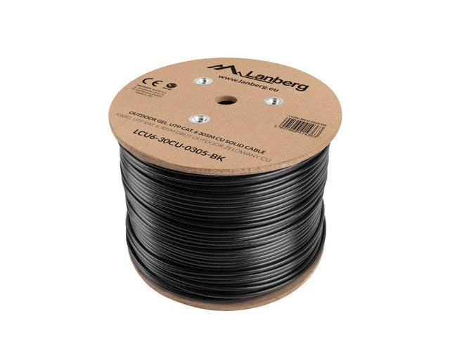 Lanberg LCU6-30CU-0305-BK networking cable Black 305 m Cat6 U/UTP (UTP) afbeelding 3