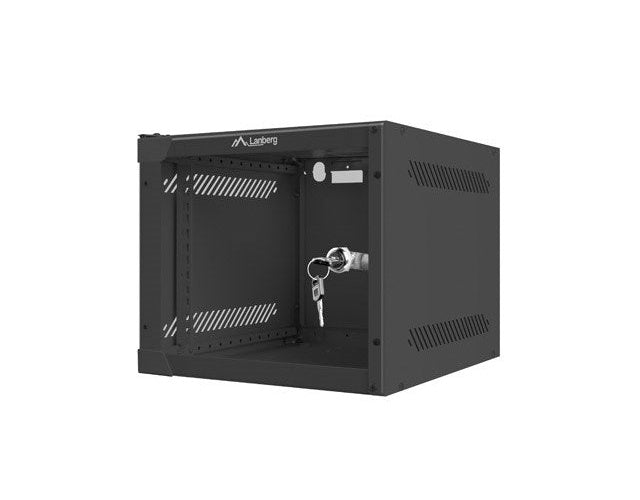 Lanberg Rack Wandschrank 25,40cm (10") 4U/280X310 Glastür schwarz (WF10-2304-10B) afbeelding 2