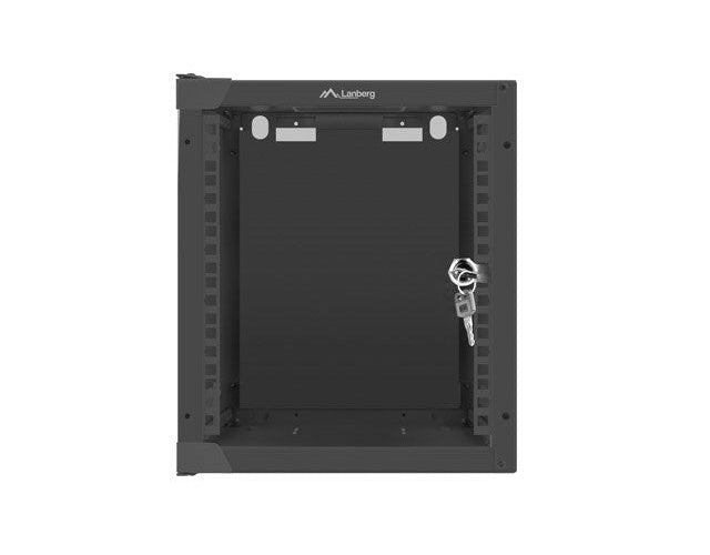 Lanberg Rack Wandschrank 25,40cm (10") 6U/280X310 Glastür schwarz (WF10-2306-10B) afbeelding 2