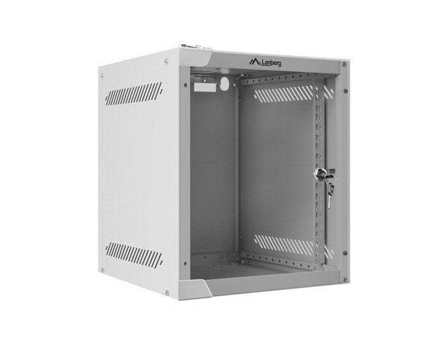 Lanberg Rack Wandschrank 25,40cm (10") 6U/280X310 Glastür grau (WF10-2306-10S) afbeelding 1