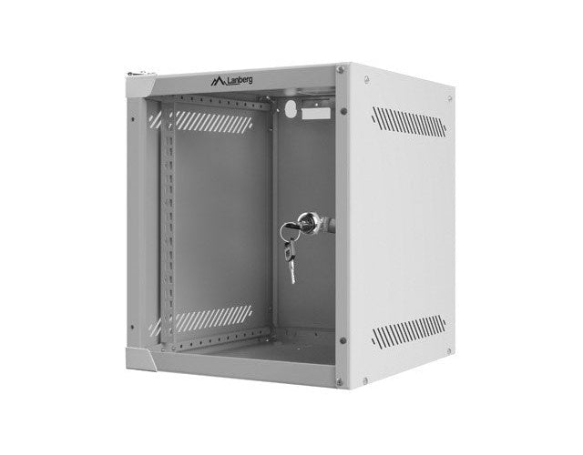 Lanberg Rack Wandschrank 25,40cm (10") 6U/280X310 Glastür grau (WF10-2306-10S) afbeelding 3