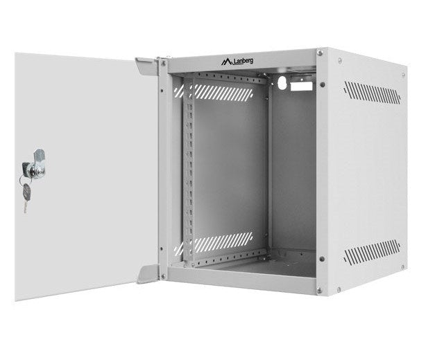 Lanberg Rack Wandschrank 25,40cm (10") 6U/280X310 Glastür grau (WF10-2306-10S) afbeelding 4