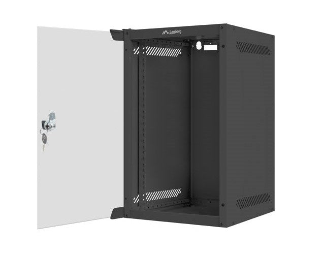Lanberg Rack Wandschrank 25,40cm (10") 9U/280X310 Glastür black (WF10-2309-10B) afbeelding 5
