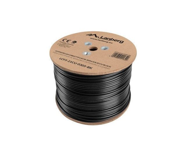 Lanberg LCF5-21CU-0305-BK networking cable 305 m Cat5e F/UTP (FTP) Black afbeelding 1