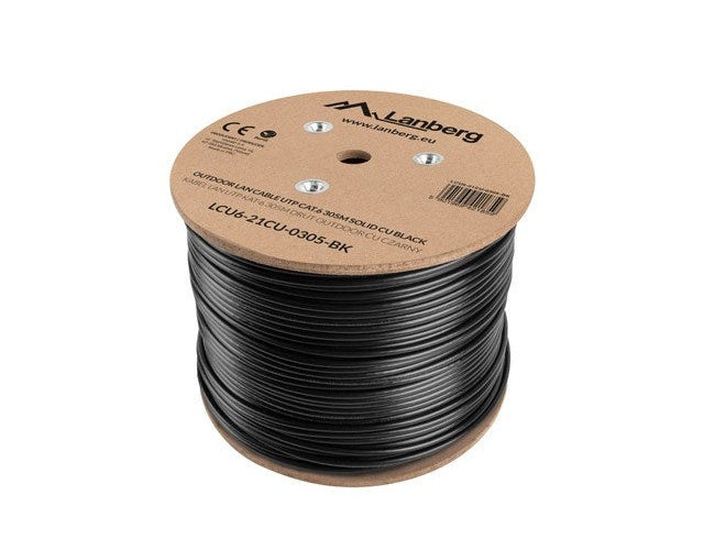 Lanberg LCU6-21CU-0305-BK networking cable Black 305 m Cat6 U/UTP (UTP) outdoor - 5901969421859 - image 4