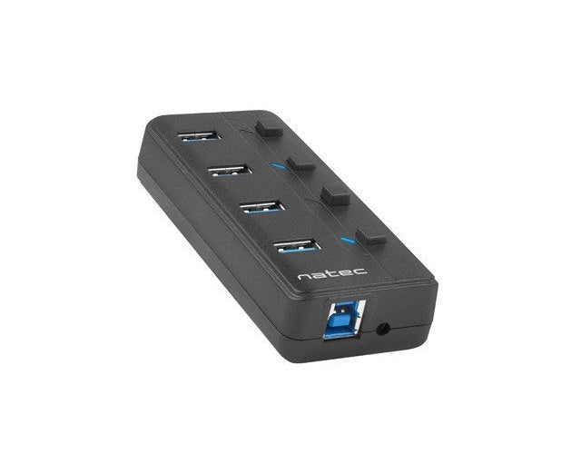 NATEC HUB USB 3.0 MANTIS 2 4-PORTS WITH SWITCH+POWER SUPPLY - 5901969425284 - image 1