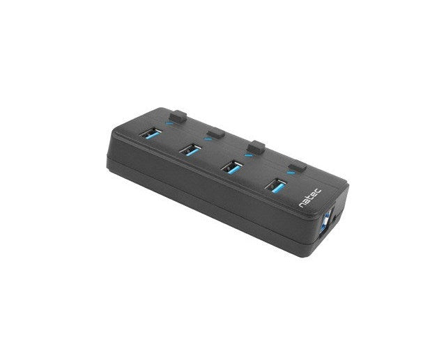 NATEC HUB USB 3.0 MANTIS 2 4-PORTS WITH SWITCH+POWER SUPPLY - 5901969425284 - image 4
