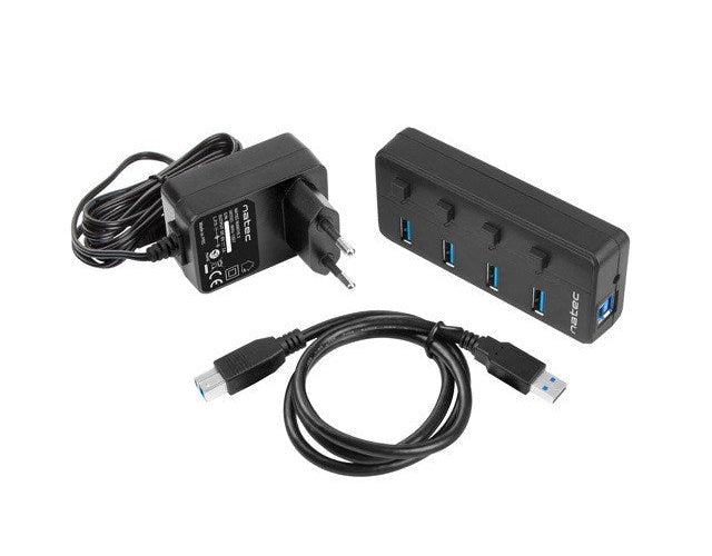 NATEC HUB USB 3.0 MANTIS 2 4-PORTS WITH SWITCH+POWER SUPPLY - 5901969425284 - image 5