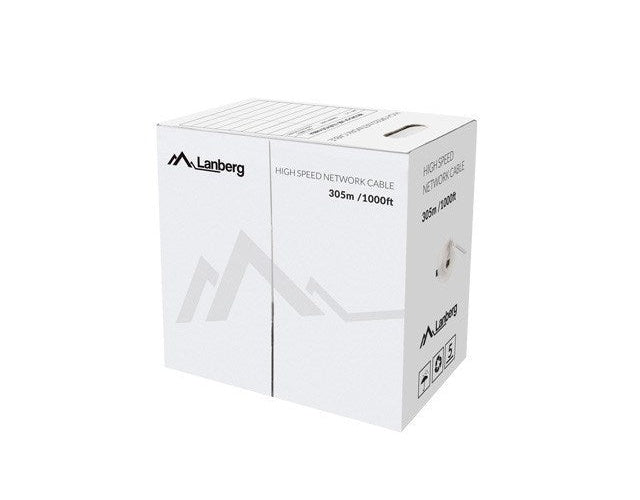 LANBERG CABLE UTP CAT.5E 305M WIRE CU GRAY FLUKE afbeelding 1