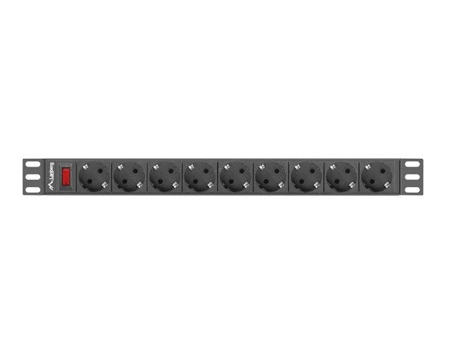 LANBERG RACK POWER STRIP 19  PDU 1U 9X SHUKO - 5901969428261 - image 2