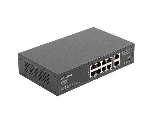 Lanberg Switch PoE+ Rack 10 /19   RSFE-8P-2GE-120 afbeelding 2