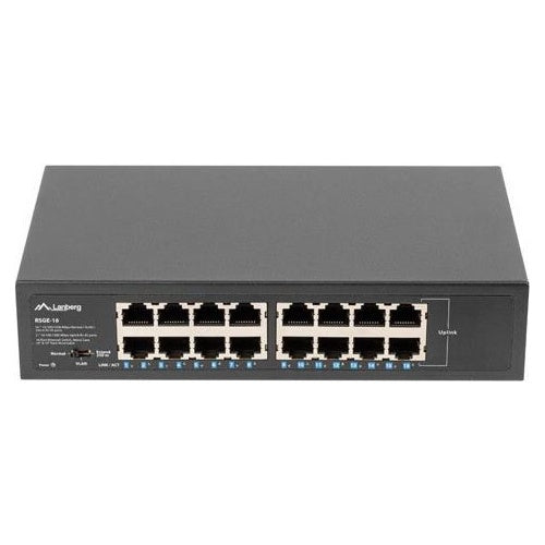 Lanberg Switch 16X 1GB Gigabit Ethernet Rack 10/19 (RSGE-16) afbeelding 1