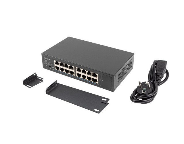 Lanberg Switch 16X 1GB Gigabit Ethernet Rack 10/19 (RSGE-16) afbeelding 2