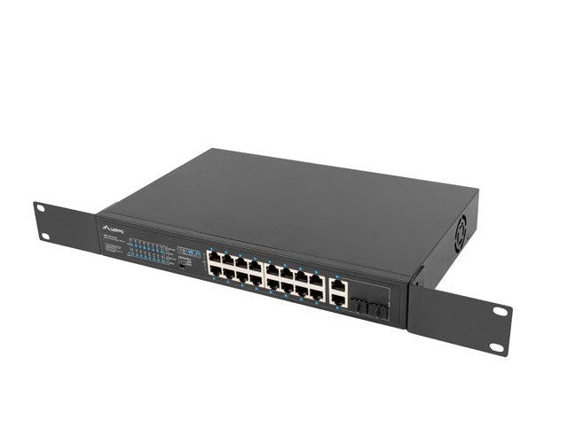 Lanberg Switch rack 19  POE+ 16x 100MB /2X COMBO  GIGABIT ETHERNET 250W - 5901969429305 - image 6
