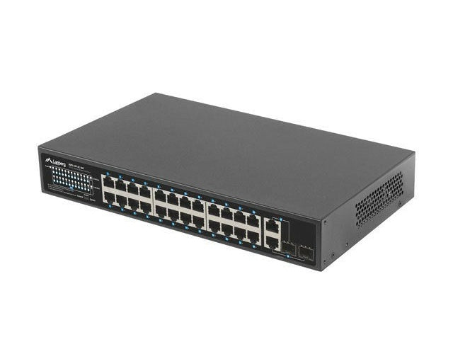 Lanberg Switch 24X 100MB DSP+/2X Combo Rack 19  360W V2 afbeelding 2