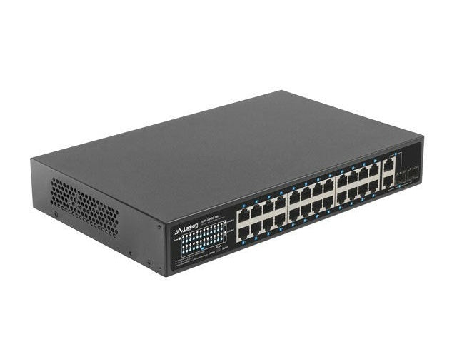 Lanberg Switch 24X 100MB DSP+/2X Combo Rack 19  360W V2 afbeelding 6