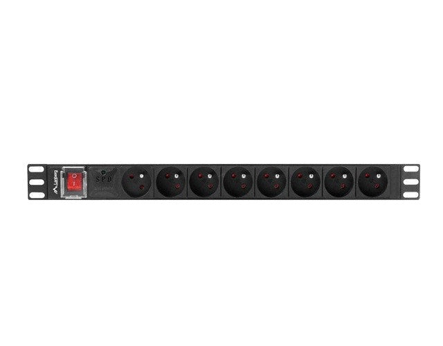 Lanberg PDU-08E-0200-BK Stromverteilereinheit (PDU) 8 AC-Ausgänge 1U Schwarz (PDU-08E-0200-BK) - 5901969429732 - image 2