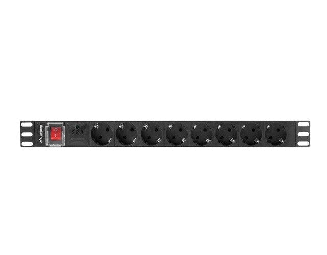 LANBERG POWER STRIP PDU RACK 19  (1U  16A  8X Shuko  2m) - 5901969429749 - image 2