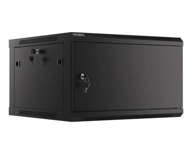 Lanberg WF01-6606-00B rack cabinet 6U Wall mounted rack Black afbeelding 1