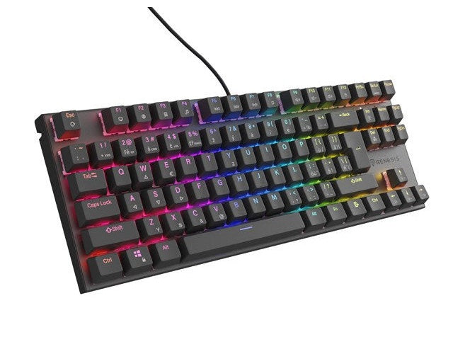 KLAWIATURA DLA GRACZY GENESIS THOR 303 TKL CZ/SK PODŚWIETLENIE RGB MECHANICZNA SILENT SWITCH CZARNA afbeelding 2