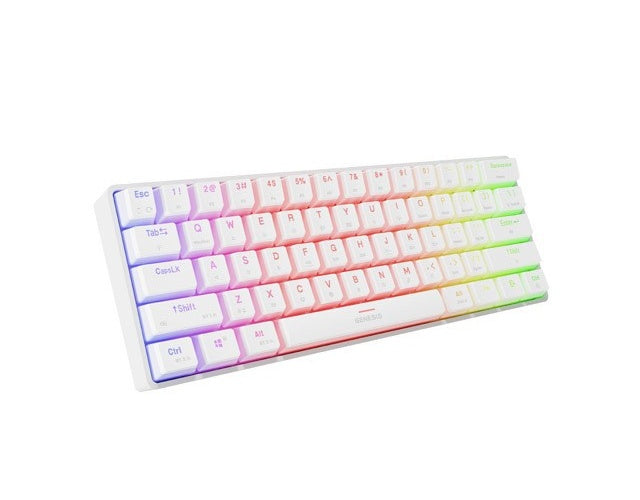 GAMING KEYBOARD GENESIS THOR 660 G2 US WHITE WIRELESS RGB MECHANICAL GATERON RED afbeelding 1