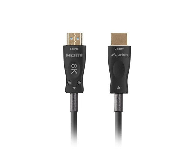 HDMI CABLE M/M V2.1 80M 8K BLACK OPTICAL AOC LANBERG afbeelding 2