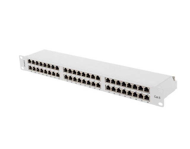 PATCH PANEL 48 PORT 1U 19  CAT6 FTP SHIELDED GRAY LANBERG afbeelding 2