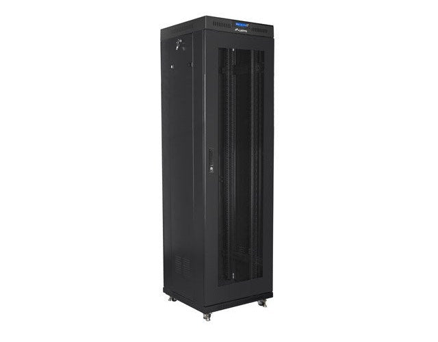 FLOOR-STANDING RACK CABINET 19  42U 600X600 BLACK PERFORATED LCD DOOR LANBERG (FLAT PACK) V2 afbeelding 3