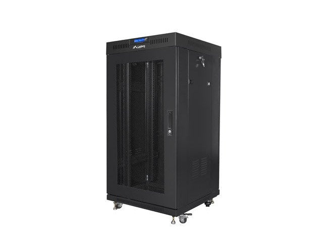 FLOOR-STANDING RACK CABINET 19  22U 600X600 BLACK PERFORATED LCD DOOR LANBERG (FLAT PACK) V2 afbeelding 1