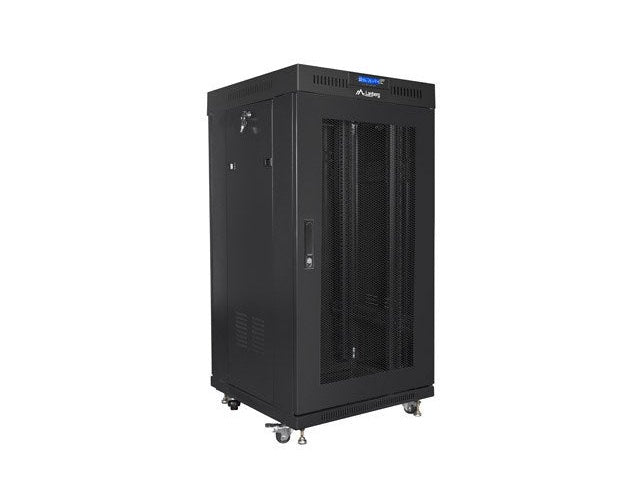 FLOOR-STANDING RACK CABINET 19  22U 600X600 BLACK PERFORATED LCD DOOR LANBERG (FLAT PACK) V2 afbeelding 3
