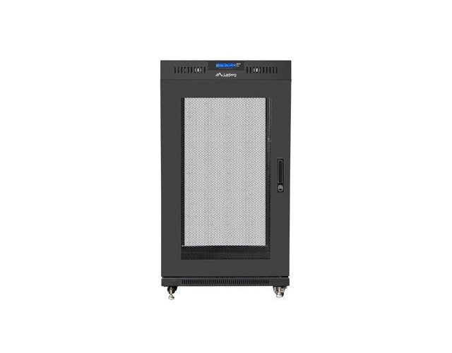 FLOOR-STANDING RACK CABINET 19  22U 600X600 BLACK PERFORATED LCD DOOR LANBERG (FLAT PACK) V2 afbeelding 4