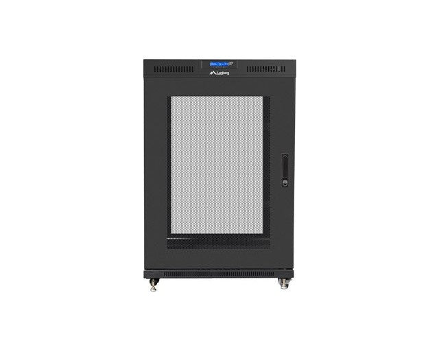 FLOOR-STANDING RACK CABINET 19  22U 800X1000 BLACK PERFORATED LCD DOOR LANBERG (FLAT PACK) V2 afbeelding 2