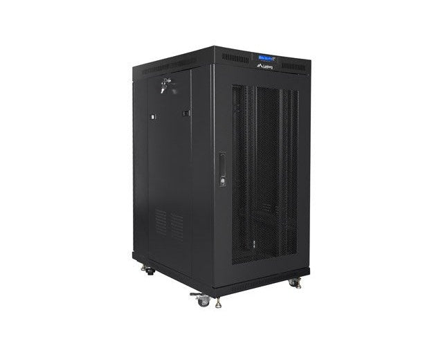 FLOOR-STANDING RACK CABINET 19  22U 800X1000 BLACK PERFORATED LCD DOOR LANBERG (FLAT PACK) V2 afbeelding 4
