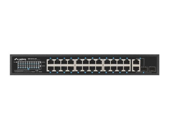Lanberg Switch 24X 100MB DSP+/2X Combo Rack 19" 250W (RSFE-24P-2C-250) afbeelding 2